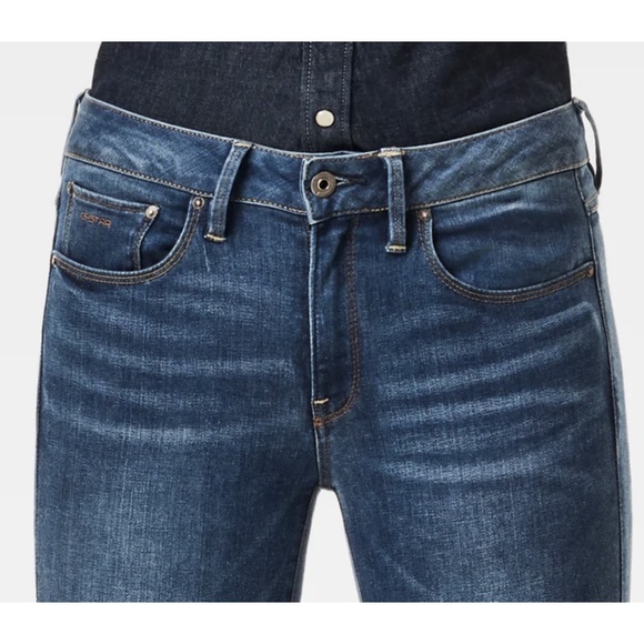 G-Star Raw 3301 Mid Skinny Jeans in Faded Blue (Size 29) - Picture 3 of 11